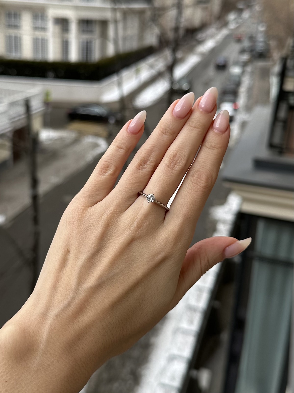 Кольцо Tiffany с бриллиантом 0.26ct