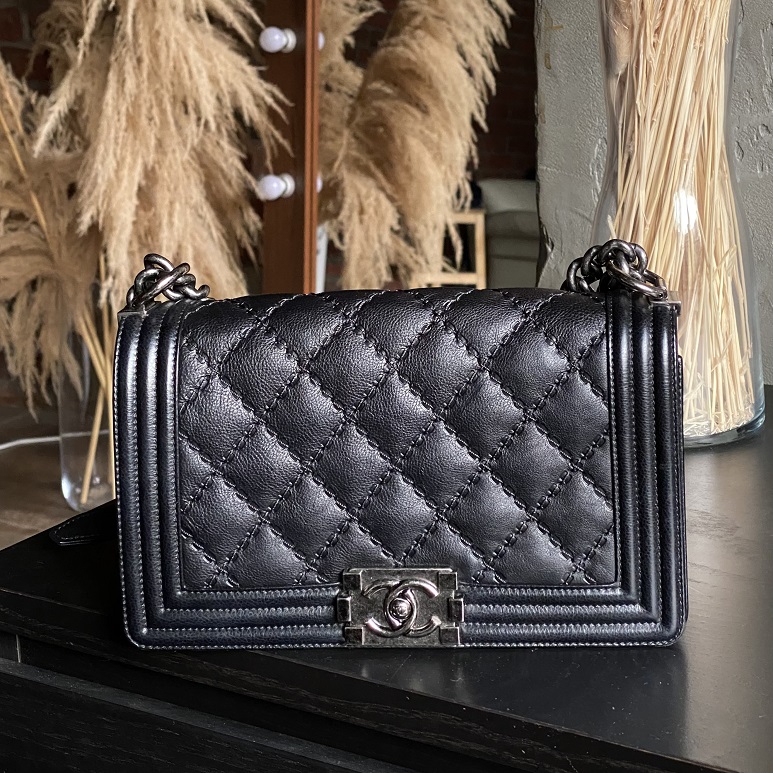 Женская тканевая сумка Shopping Chanel белая с кожаными ручками 383216 см   купить в Москве с доставкой по РФ